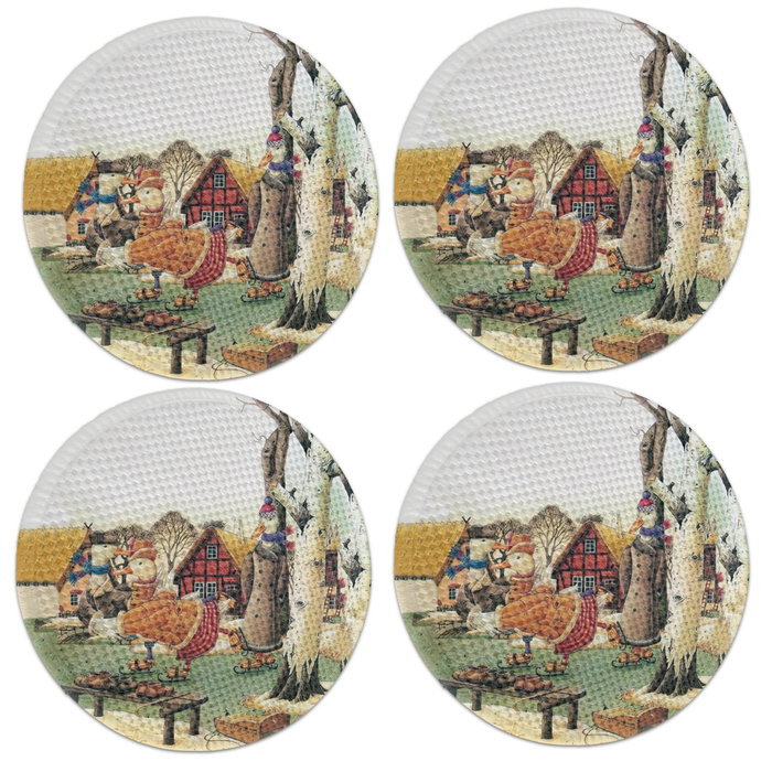 Hermia Manteles Individuales Multicolor de 37 cm (4 piezas)